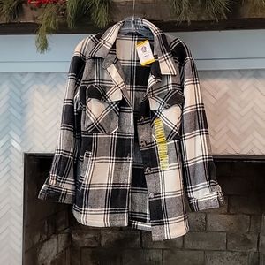 Black and white shacket